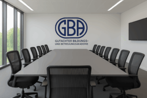 Moderner Konferenzraum der GBA Akademie mit Bestuhlung für Fachseminare und Schulungen